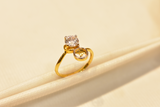 Eria 22K Gold Swarovski Ring - R107 - View 3