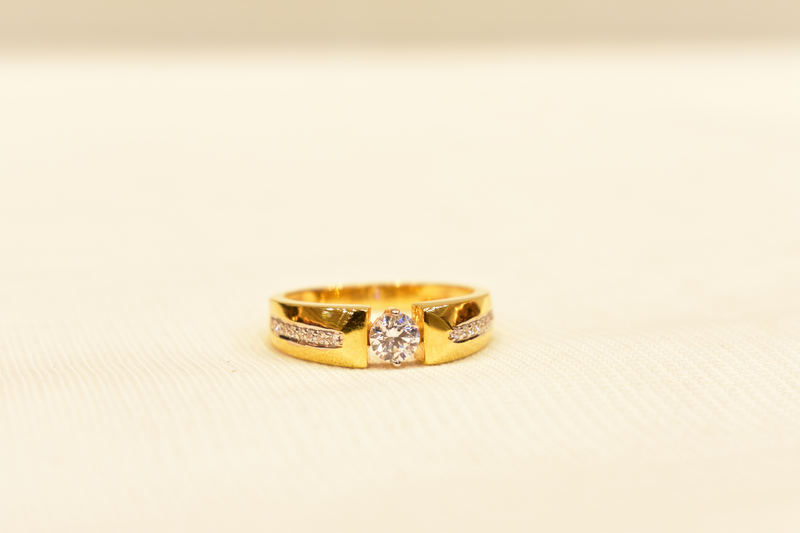 Eria 22K Gold Swarovski Ring - R24 - View 1