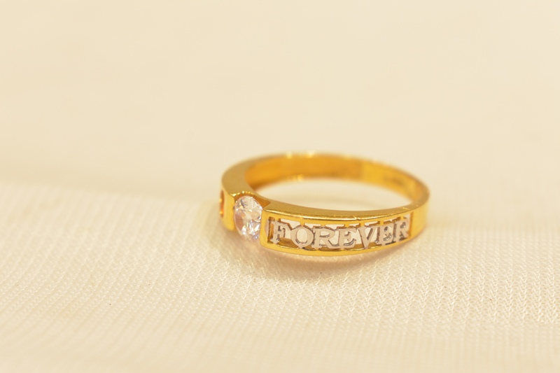  Eria 22K Gold Swarovski Ring - R73 - View 3