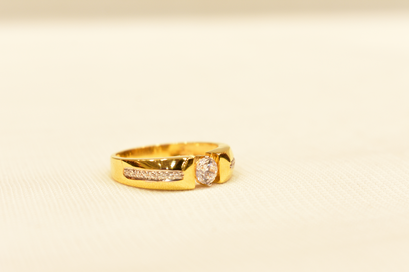 Eria 22K Gold Swarovski Ring - R24 - View 4