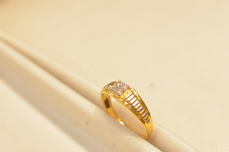 Eria 22K Gold Swarovski Ring - R7 - View 3