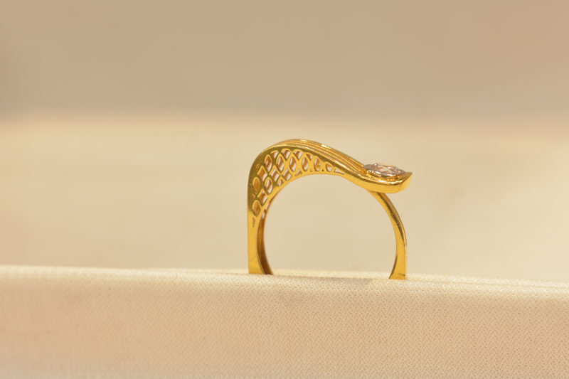 Eria 22K Gold Swarovski Ring - R82 - View 2