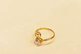 Eria 22K Gold Swarovski Ring - R107 - View 2