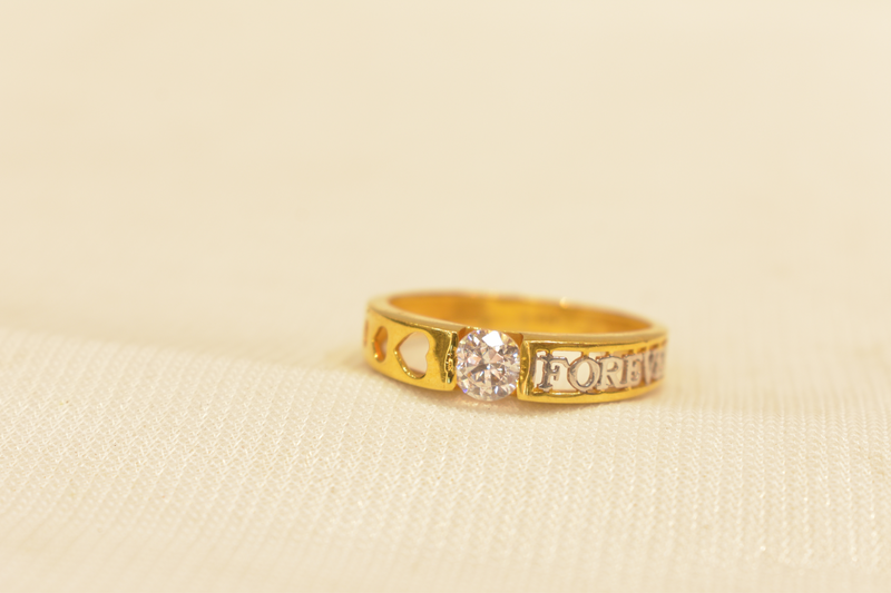 Eria 22K Gold Swarovski Ring - R73 - View 1