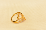 Eria 22K Gold Swarovski Ring - R159 - View 2