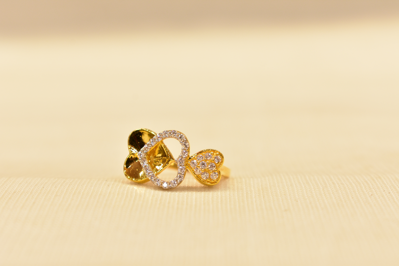 Eria 22K Gold Swarovski Ring - R171 - View 1