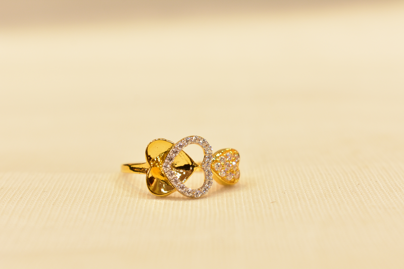 Eria 22K Gold Swarovski Ring - R171 - View 2